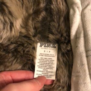 Pink Victoria Secret Fur Sweat Shirt